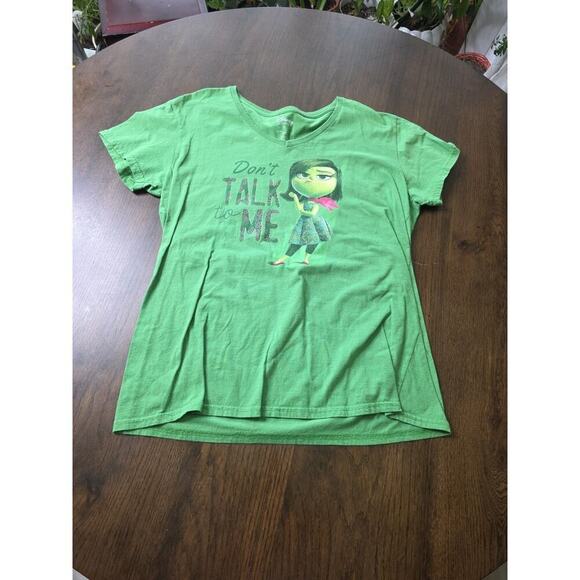 Disney Parks Women's Disney Life Green Graphic V-Neck T-Shirt Womens Size Large - Picture 3 of 16